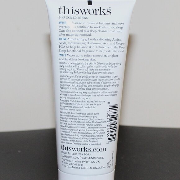 NEW SEALED DEEP SLEEP OVERNIGHT CLEANSER BY "THIS WORKS"  3.3 FL OZ - Picture 2 of 3